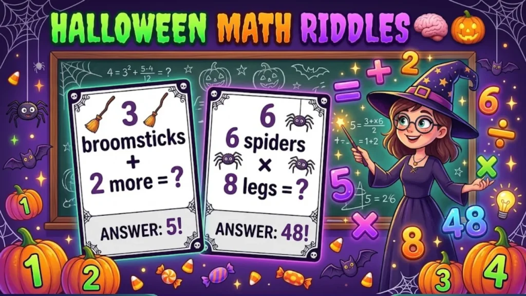 Halloween Math Riddles and Quiz Questions