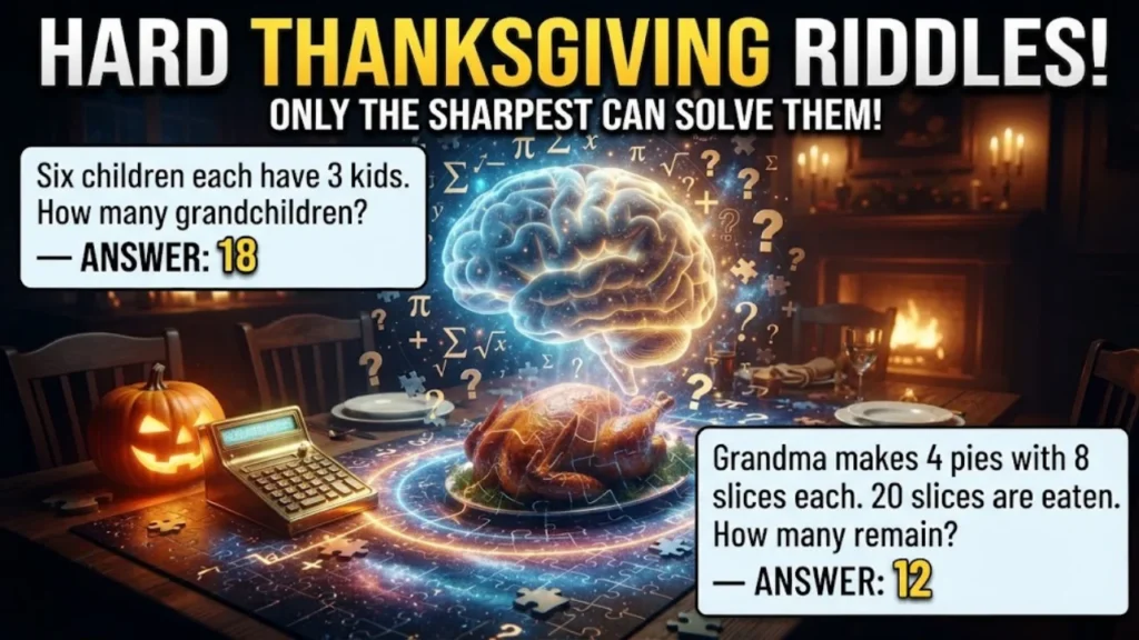 Hard Thanksgiving Riddles and Brain Teasers
