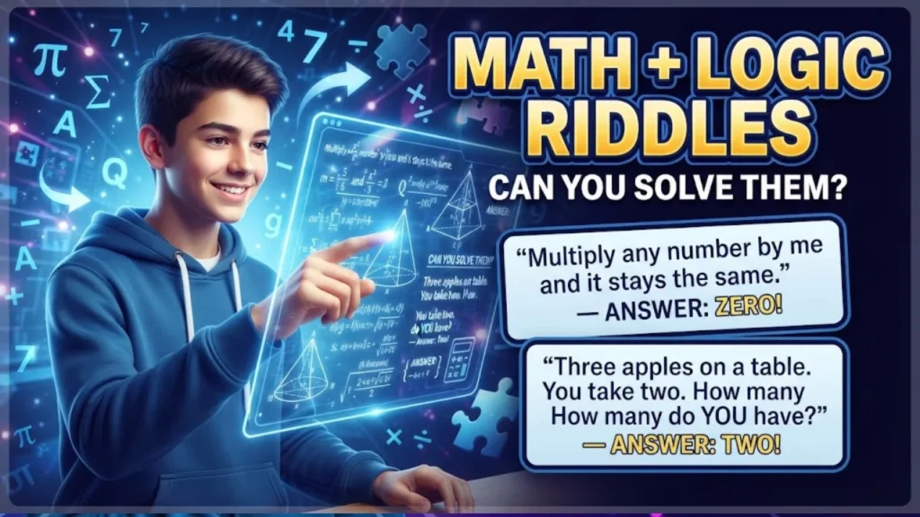 Math, Logic & Word Riddles for Teens With Answers