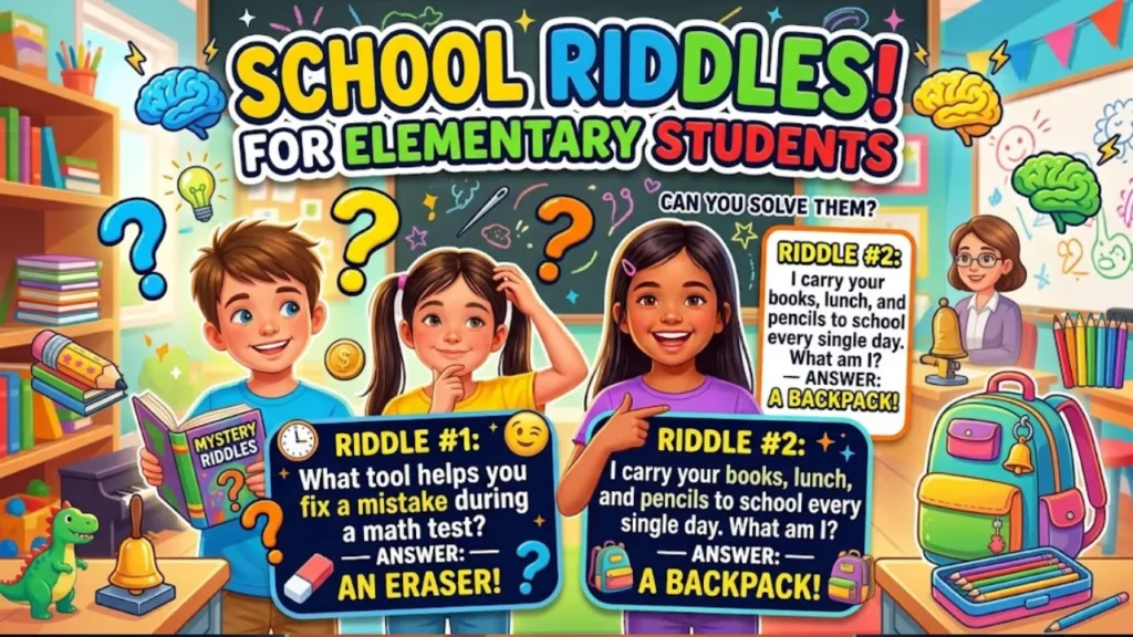 160+ Riddles for Elementary Students With Answers (By Category and Difficulty)