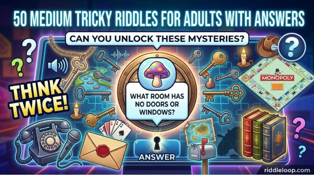 50 Medium Tricky Riddles for Adults With Answers