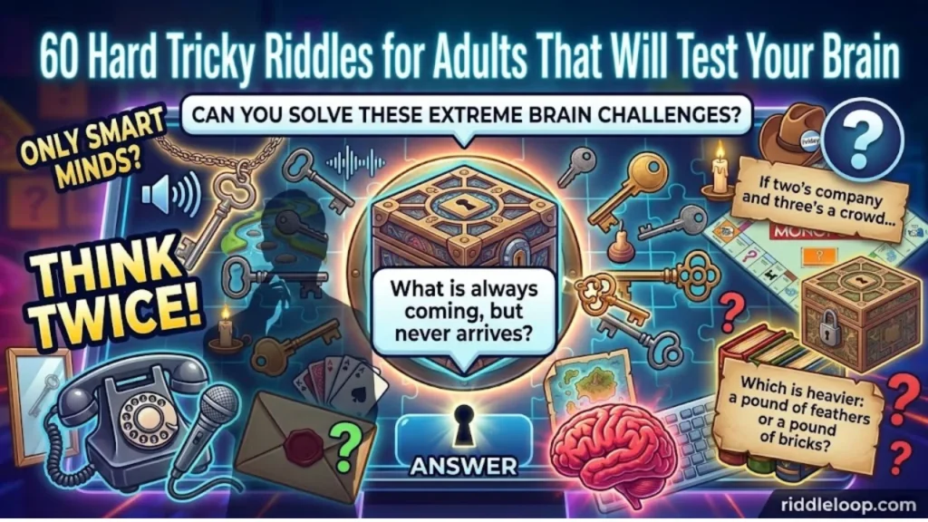 60 Hard Tricky Riddles for Adults That Will Test Your Brain