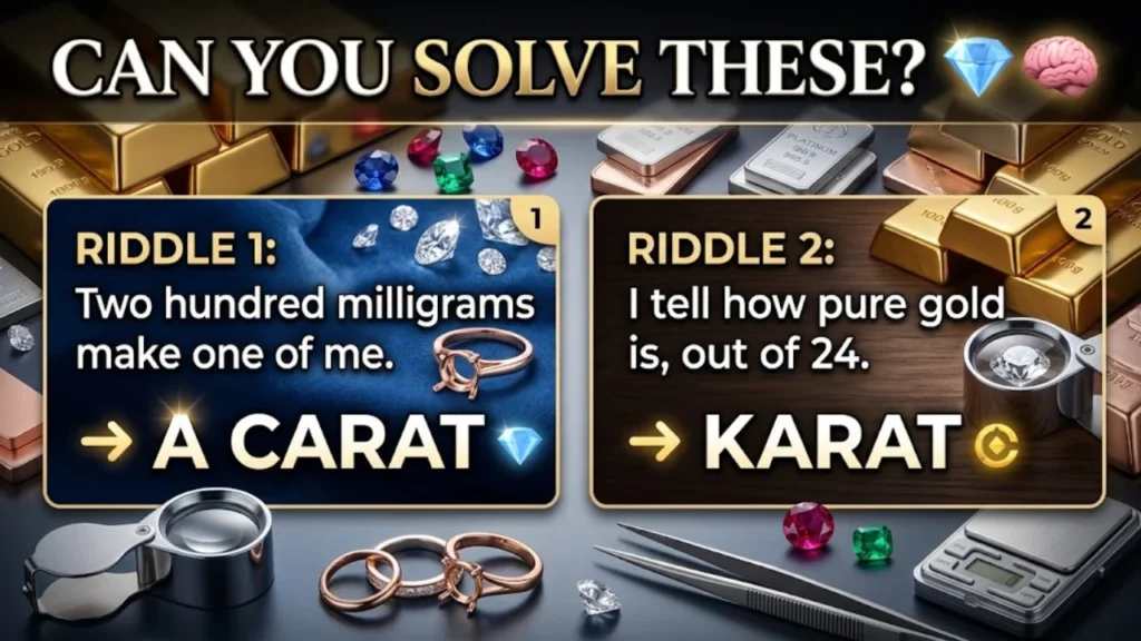 Easy Riddle's Jewelry Riddles With Answers