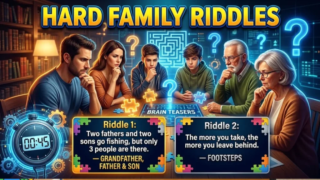 Hard Family Riddles for Teens & Adults