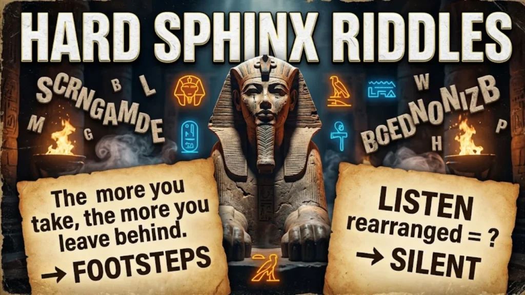 Hard sphinx riddles (the difficult ones)