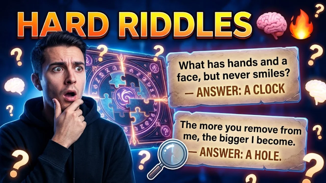 125+ Hard Riddles With Answers That Will Seriously Challenge Your Brain in 2026 🧠🔥