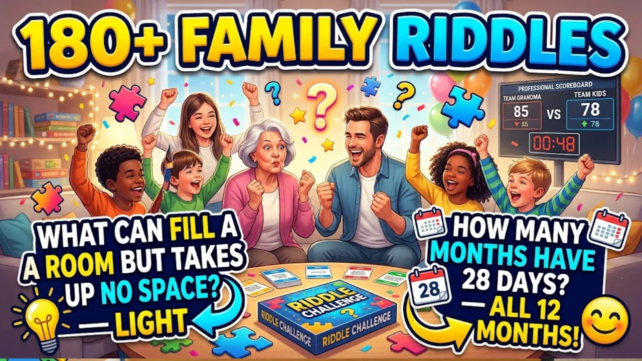 180+ Amazing Family Riddles With Answers That Will Challenge & Entertain Everyone in 2026 👨‍👩‍👧‍👦🧩