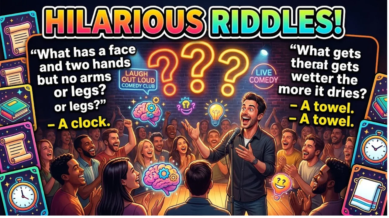 100+ Hilarious Riddles Comedy Club Jokes That Will Make You Laugh Out Loud in 2026 😂🧠🔥
