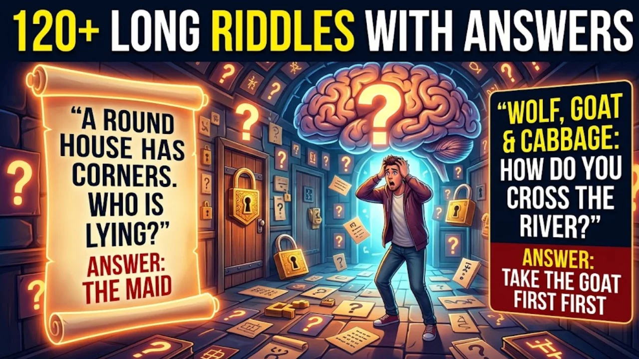 120+ Long Riddles With Answers That Will Seriously Challenge Your Brain & Keep You Guessing 🧠🔥